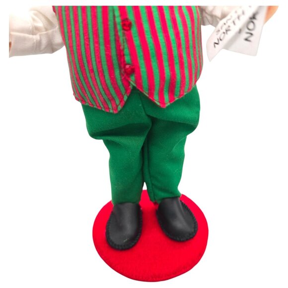 Annalee Elf Letters to Santa Christmas Doll 11" Slippers 2008 Vest Festive Decor - Picture 3 of 11